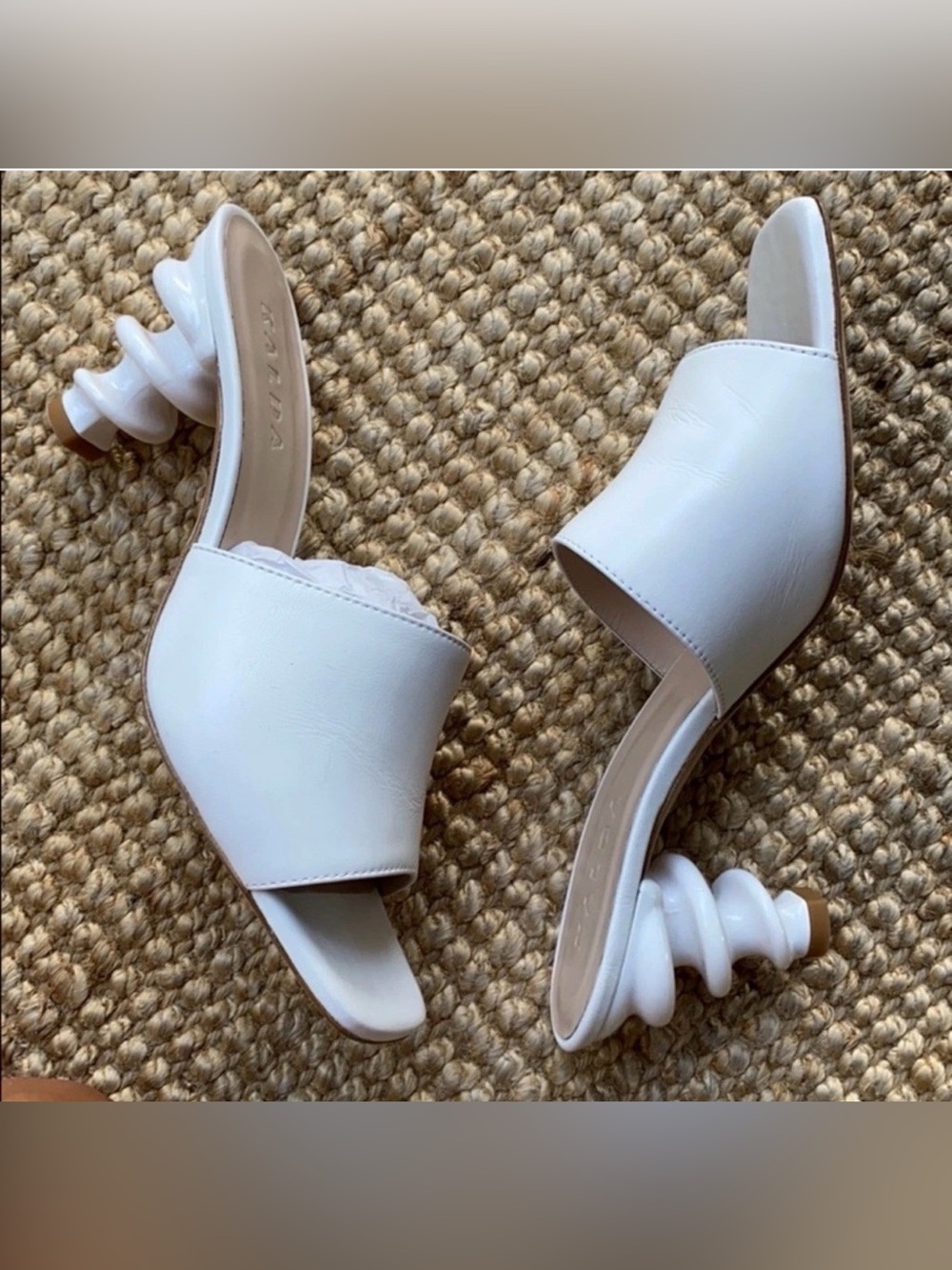 Kalda Nima Women’s Leather Spiral Kitten Heels Sz 8
